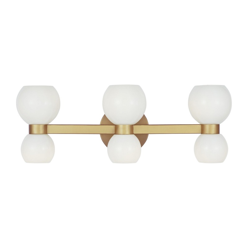 Visual Comfort Studio KSV1006BBSMG Londyn Six Light Vanity, Burnished Brass