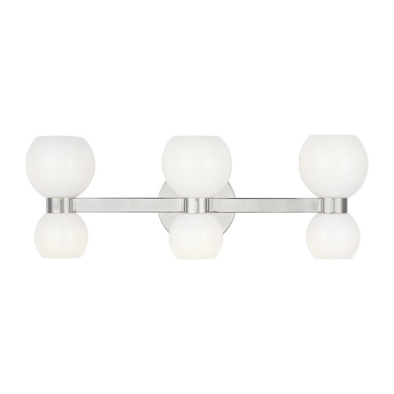 Visual Comfort Studio KSV1006PNMG Londyn Six Light Vanity, Polished Nickel