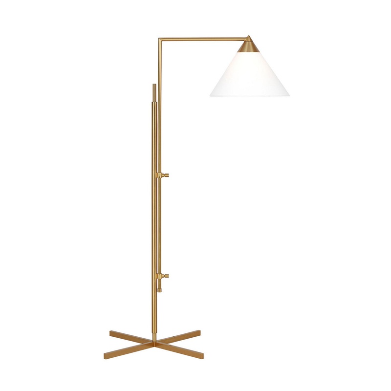 Visual Comfort Studio KT1301BBS1 Franklin One Light Floor Lamp, Burnished Brass