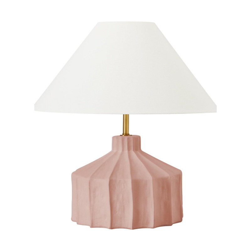 Visual Comfort Studio KT1321DR1 Veneto One Light Table Lamp, Dusty Rose