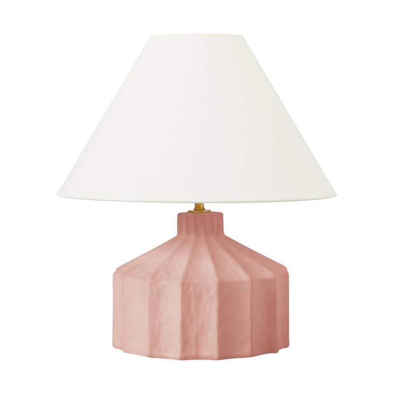 Visual Comfort Studio KT1331DR1 Veneto One Light Table Lamp, Dusty Rose