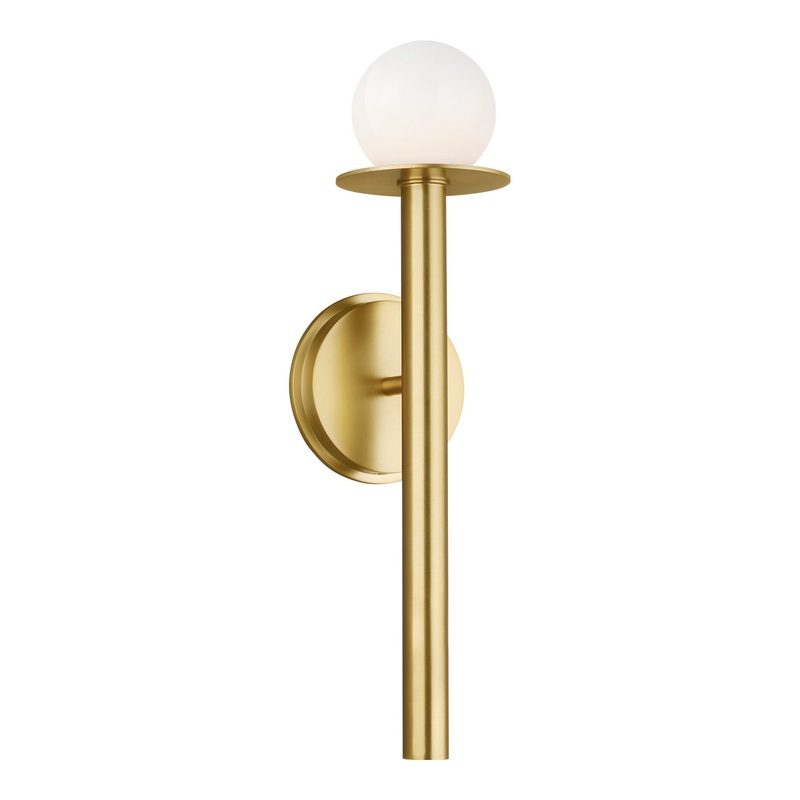 Visual Comfort Studio KW1001BBS Nodes One Light Wall Sconce, Burnished Brass