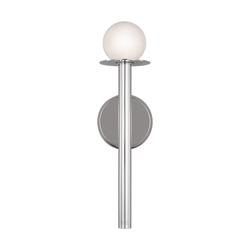 Visual Comfort Studio KW1001PN Nodes One Light Bath Vanity, Polished Nickel