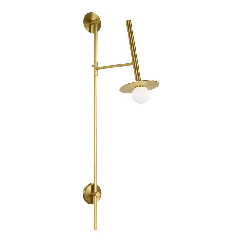 Visual Comfort Studio KW1031BBS Nodes One Light Wall Sconce, Burnished Brass