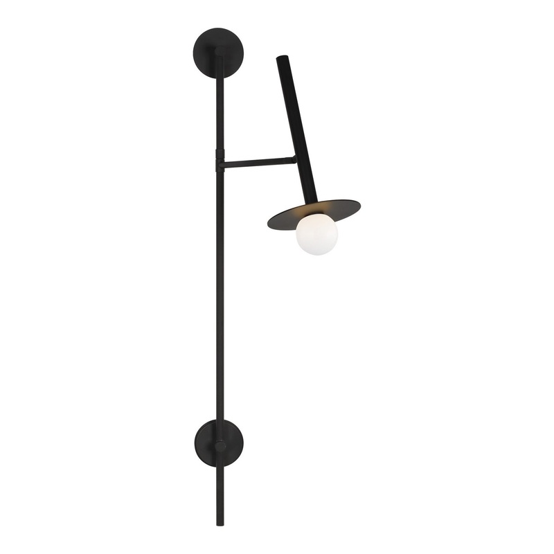 Visual Comfort Studio KW1031MBK Nodes One Light Wall Sconce, Midnight Black