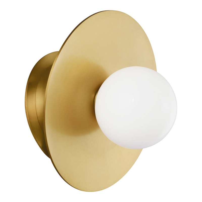 Visual Comfort Studio KW1041BBS Nodes One Light Wall Sconce, Burnished Brass