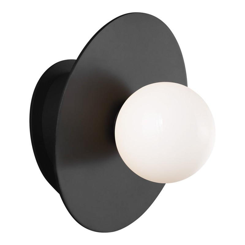Visual Comfort Studio KW1041MBK Nodes One Light Wall Sconce, Midnight Black