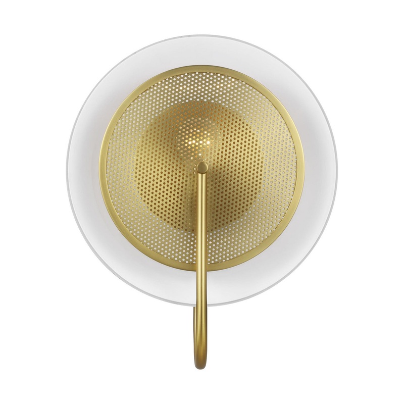 Visual Comfort Studio KWL1071BBS Gesture One Light Wall Sconce / Flush Mount, Burnished Brass