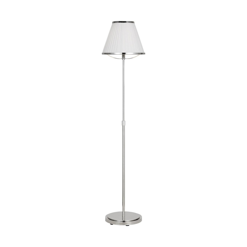 Visual Comfort Studio LT1141PN1 Esther One Light Floor Lamp, Polished Nickel