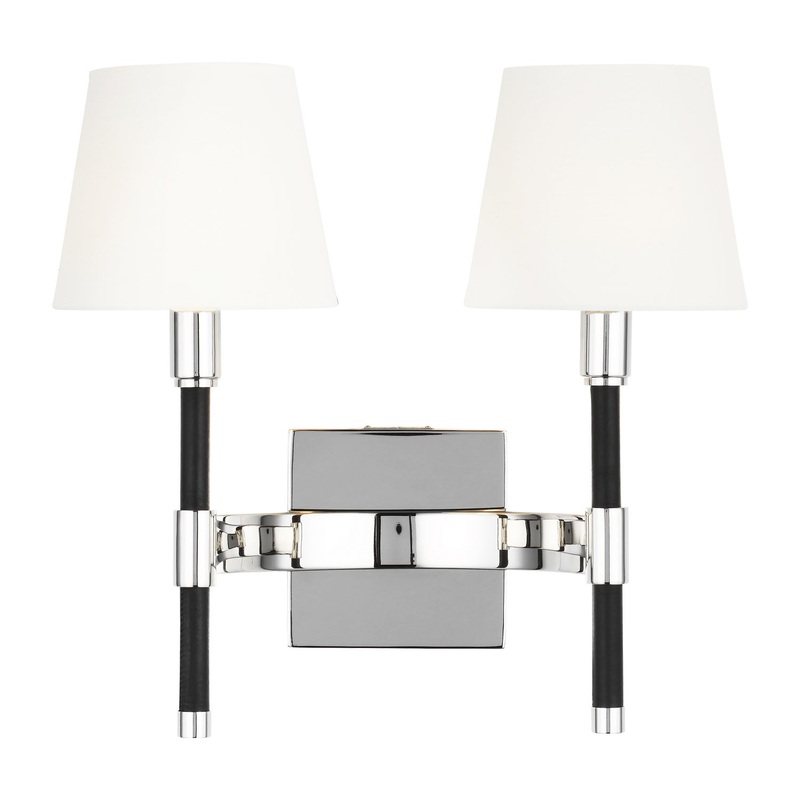 Visual Comfort Studio LW1022PN Katie Two Light Wall Sconce, Polished Nickel (Discontinued)