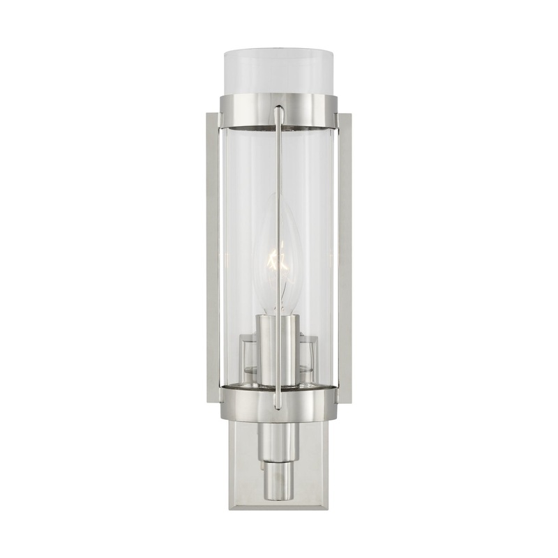 Visual Comfort Studio LW1031PN Flynn One Light Wall Sconce, Polished Nickel