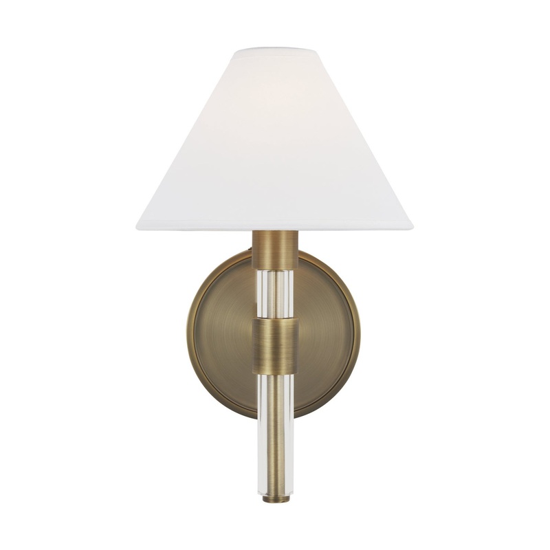 Visual Comfort Studio LW1041TWB Robert One Light Wall Sconce, Time Worn Brass