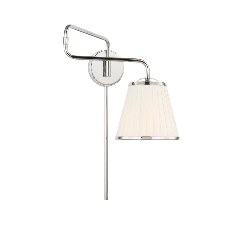 Visual Comfort Studio LW1081PN Esther One Light Wall Sconce, Polished Nickel