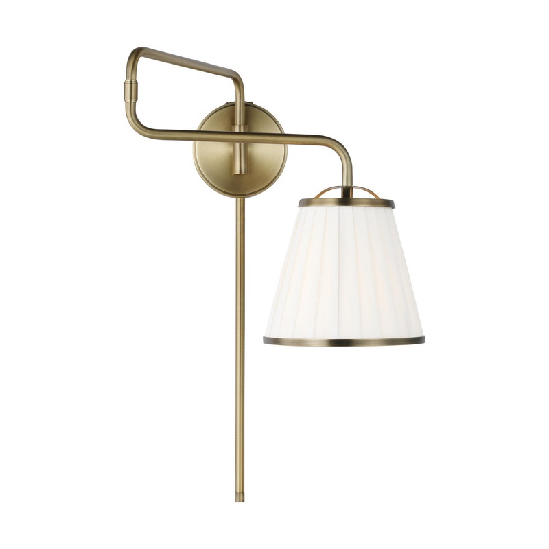 Visual Comfort Studio LW1081TWB Esther One Light Wall Sconce, Time Worn Brass