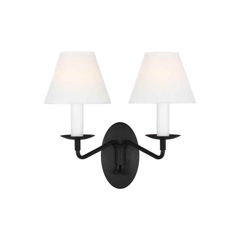 Visual Comfort Studio LW1102AI Sullivan Two Light Wall Sconce, Aged Iron (Discontinued)