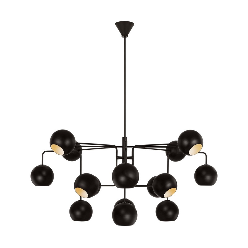 Visual Comfort Studio LXC10016AI Chaumont 16 Light Chandelier, Aged Iron