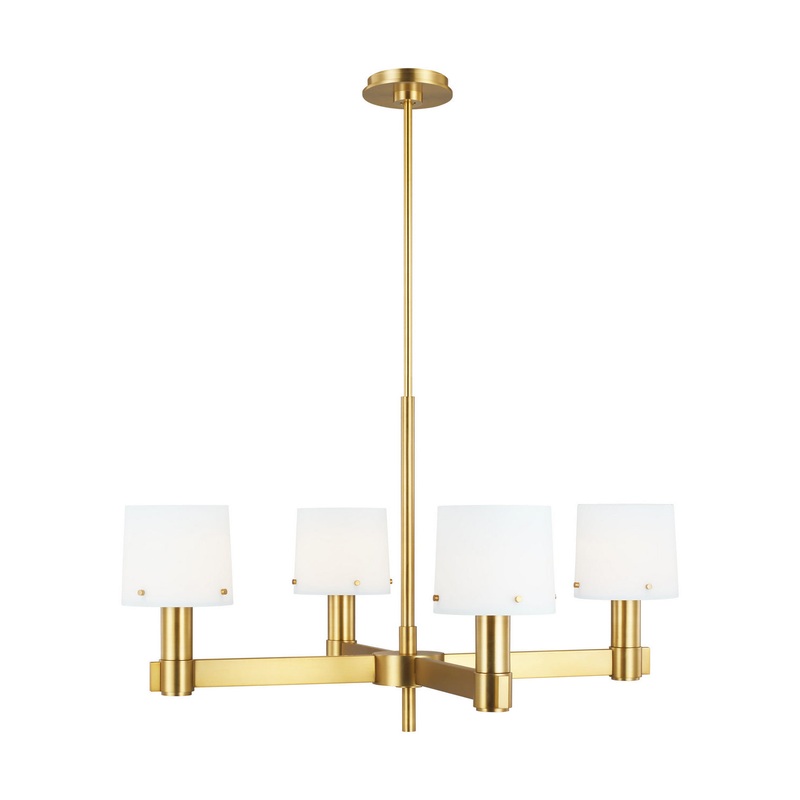 Visual Comfort Studio TC1134BBS Palma Four Light Chandelier, Burnished Brass (Discontinued)