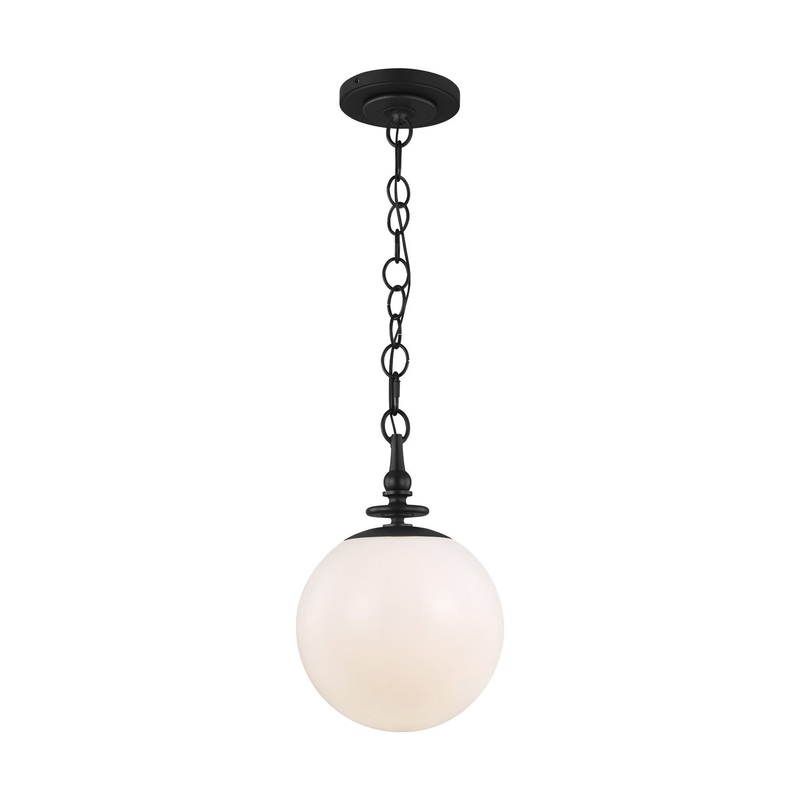 Visual Comfort Studio TP1031AI Capri One Light Pendant, Aged Iron
