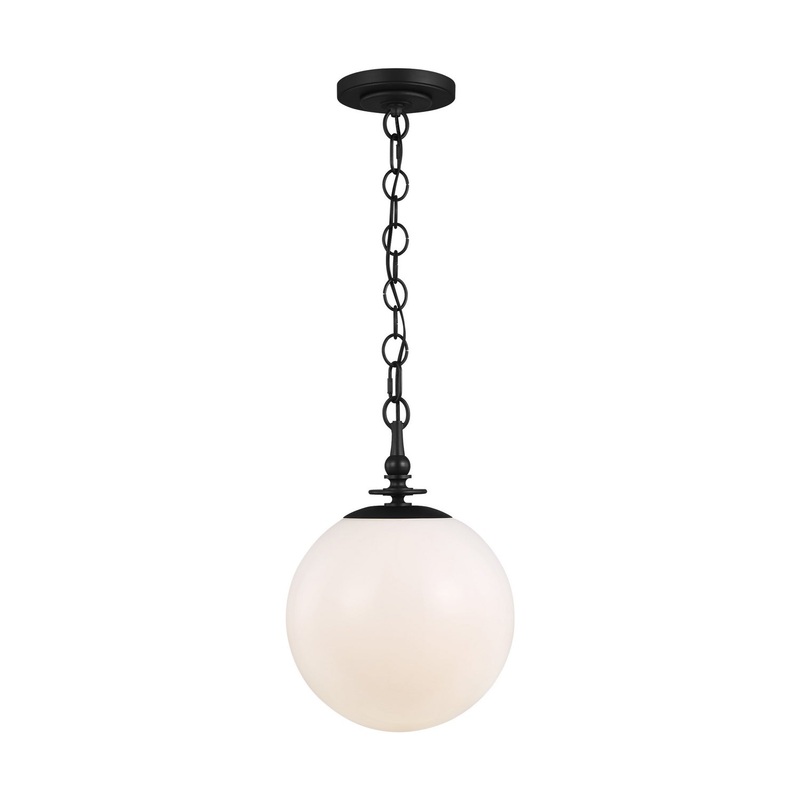 Visual Comfort Studio TP1041AI Capri One Light Pendant, Aged Iron