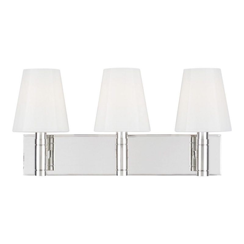 Visual Comfort Studio TV1033PN Beckham Classic Three Light Vanity, Polished Nickel