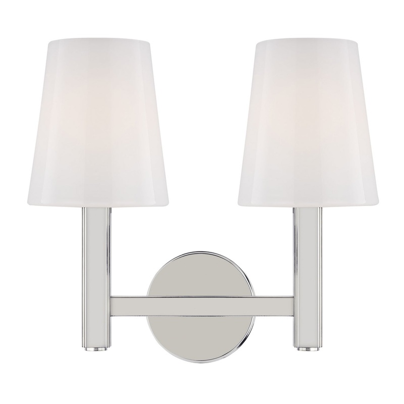 Visual Comfort Studio TV1122PN Logan Two Light Vanity, Polished Nickel (Discontinued)