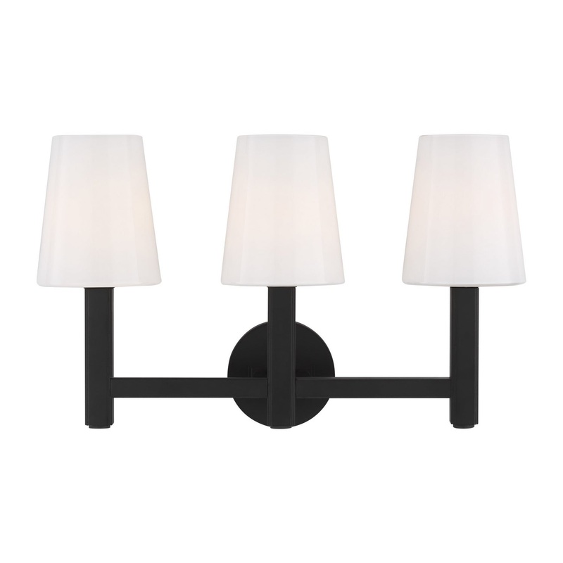 Visual Comfort Studio TV1133AI Logan Three Light Vanity, Aged Iron