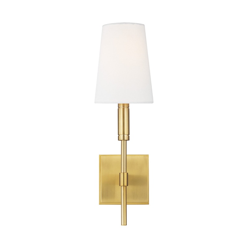 Visual Comfort Studio TW1031BBS Beckham Classic One Light Wall Sconce, Burnished Brass