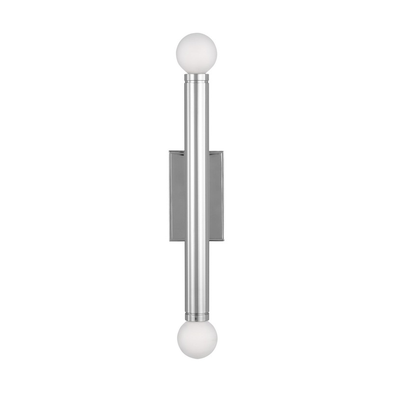 Visual Comfort Studio TW1122PN Beckham Modern Two Light Wall Sconce, Polished Nickel (Discontinued)