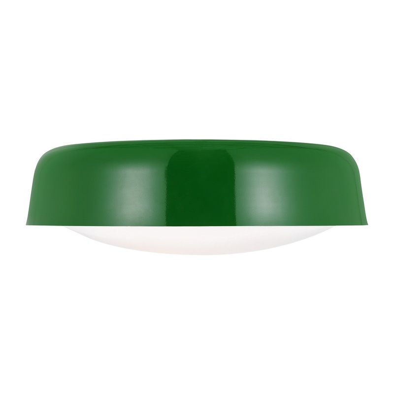 Visual Comfort Studio KSF1102GRN Draper Two Light Flush Mount, Green