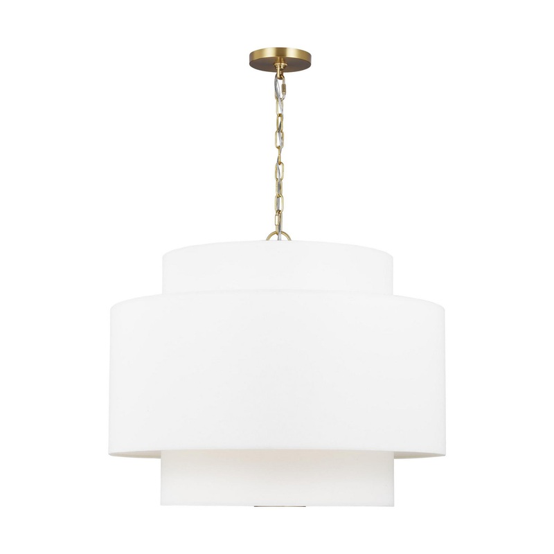 Visual Comfort Studio KSP1043BBS Sawyer Three Light Pendant, Burnished Brass