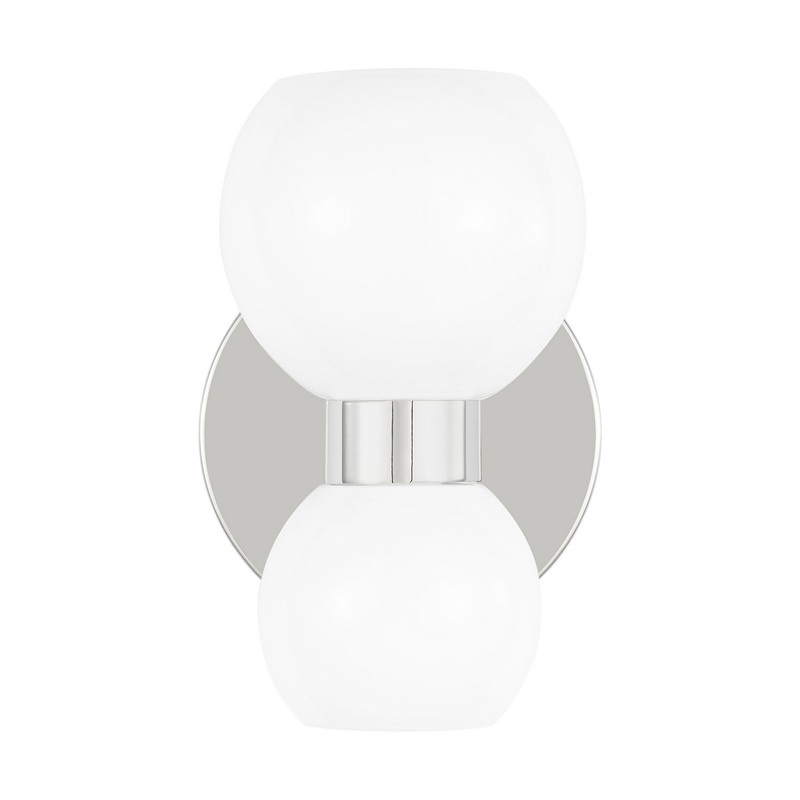 Visual Comfort Studio KSW1022PNMG Londyn Two Light Wall Sconce, Polished Nickel
