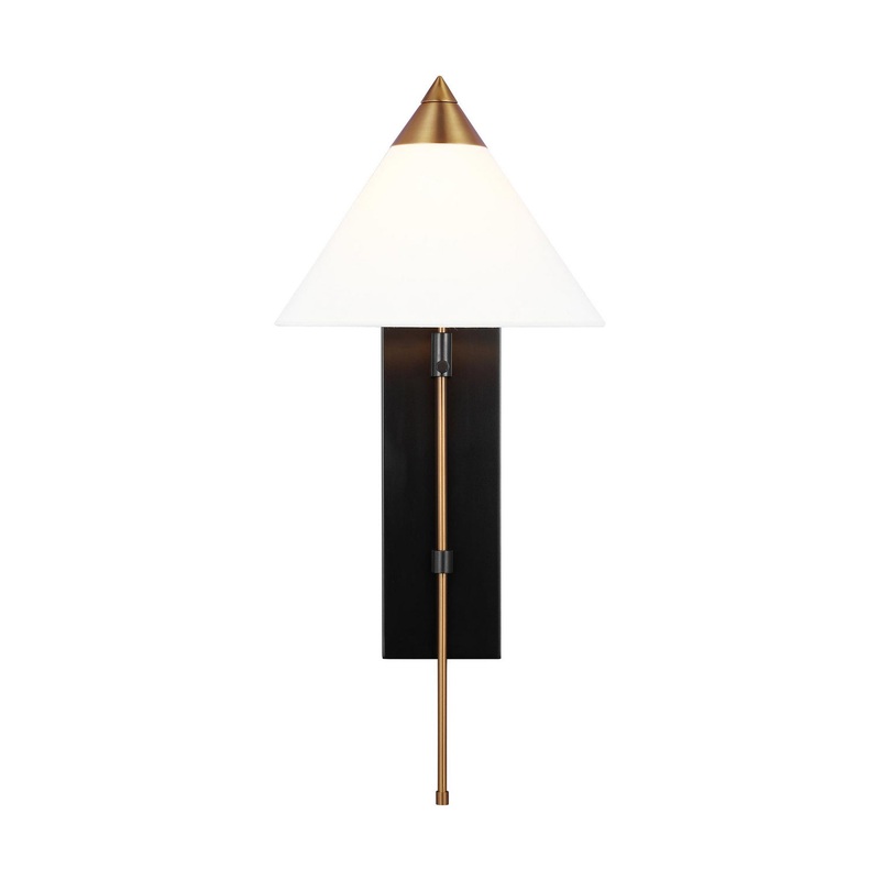 Visual Comfort Studio KWL1121BBSBNZ Franklin One Light Wall Sconce, Burnished Brass and Deep Bronze
