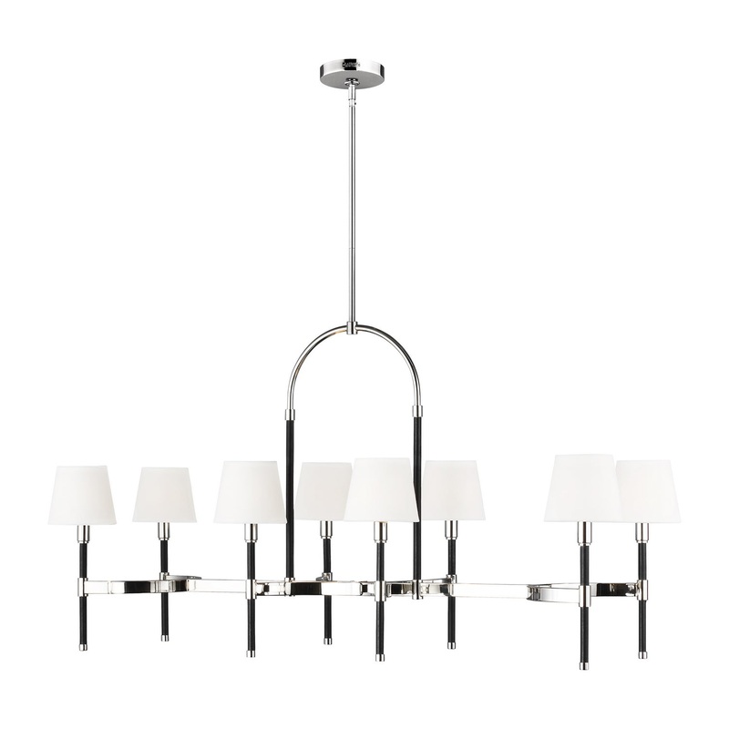 Visual Comfort Studio LC1028PN Katie Eight Light Chandelier, Polished Nickel (Discontinued)