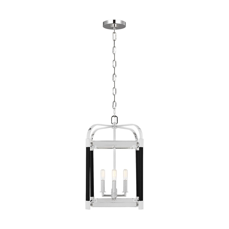 Visual Comfort Studio LC1134PN Hadley Four Light Lantern, Polished Nickel (Discontinued)