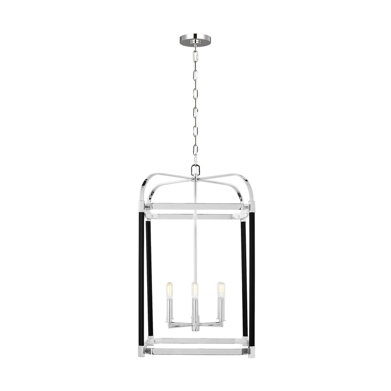 Visual Comfort Studio LC1156PN Hadley Six Light Lantern, Polished Nickel