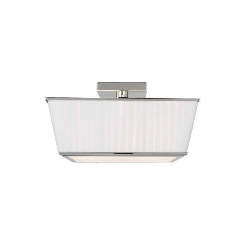 Visual Comfort Studio LF1044PN Esther Four Light Flush Mount, Polished Nickel