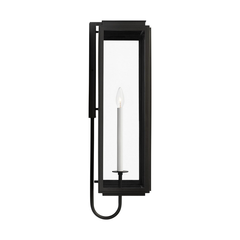 Visual Comfort Studio LO1021TXB Edgar One Light Wall Lantern, Textured Black