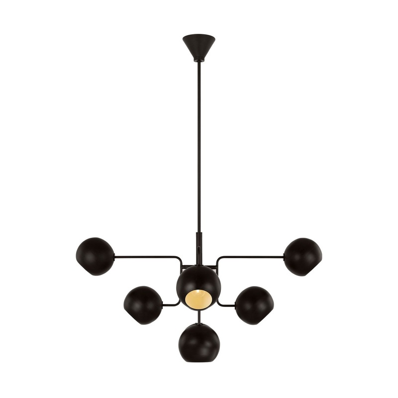 Visual Comfort Studio LXC1018AI Chaumont Eight Light Chandelier, Aged Iron