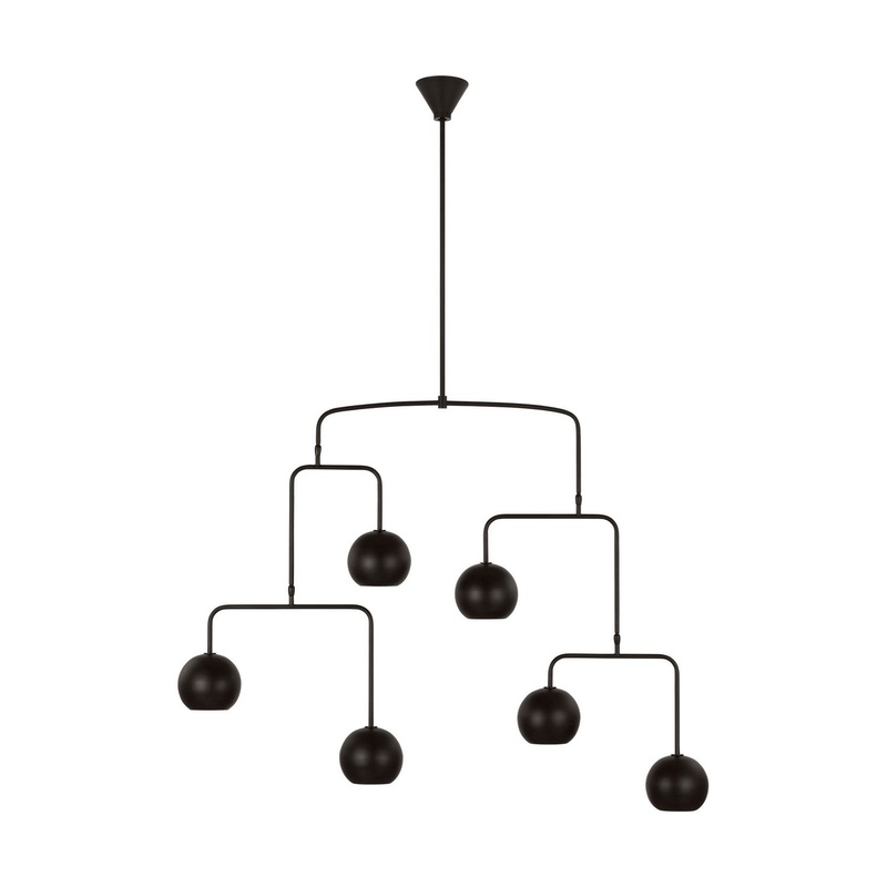 Visual Comfort Studio LXC1026AI Chaumont Six Light Chandelier, Aged Iron