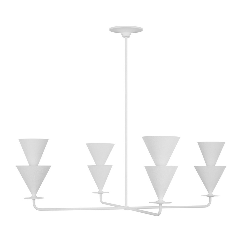 Visual Comfort Studio LXC1114CPST Cornet Four Light Chandelier, Cast Plaster
