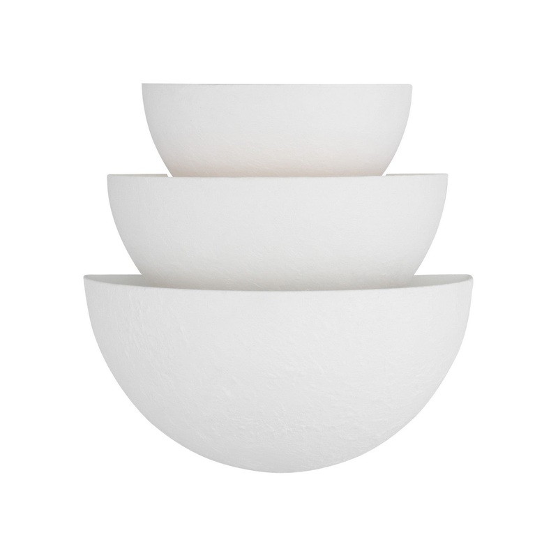 Visual Comfort Studio LXW1021CPST Beaunay One Light Wall Sconce, Cast Plaster