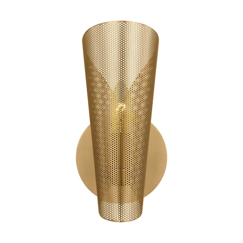 Visual Comfort Studio LXW1031BBS Plivot One Light Bath Vanity, Burnished Brass