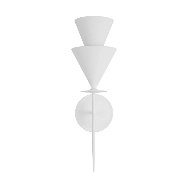 Visual Comfort Studio LXW1041CPST Cornet One Light Wall Sconce, Cast Plaster