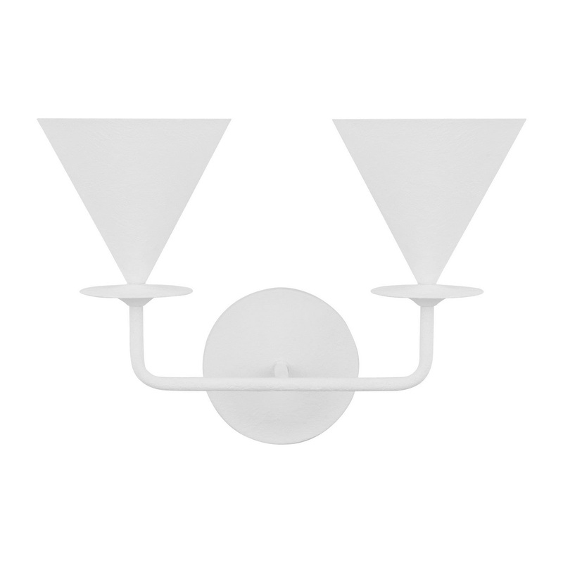 Visual Comfort Studio LXW1052CPST Cornet Two Light Wall Sconce, Cast Plaster
