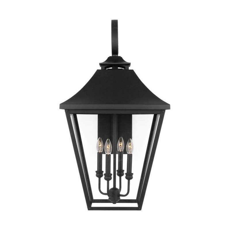 Visual Comfort Studio OL14405TXB Galena Four Light Outdoor Wall Sconce, Textured Black