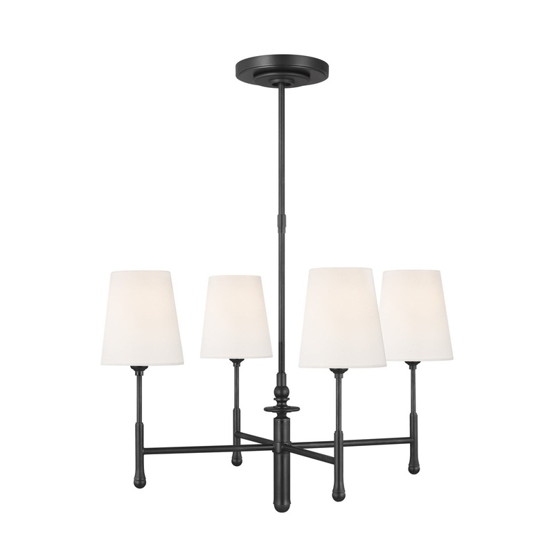 Visual Comfort Studio TC1004AI Capri Four Light Chandelier, Aged Iron (Discontinued)