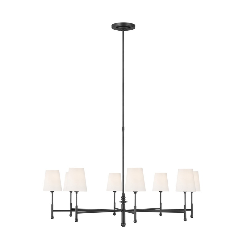 Visual Comfort Studio TC1028AI Capri Eight Light Chandelier, Aged Iron (Discontinued)