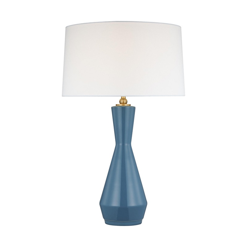 Visual Comfort Studio TT1221LAQ1 Jens One Light Table Lamp, Lucent Aqua