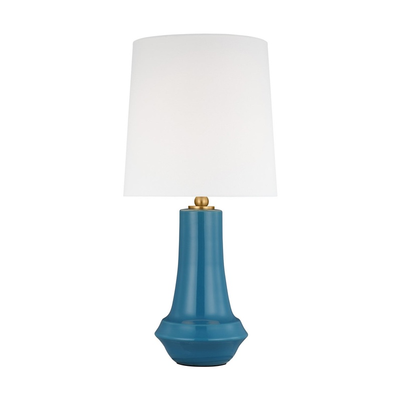 Visual Comfort Studio TT1231LAQ1 Jenna LED Table Lamp, Lucent Aqua