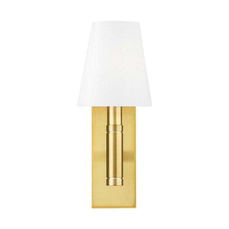 Visual Comfort Studio TV1001BBS Beckham Classic One Light Wall Sconce, Burnished Brass (Discontinued)